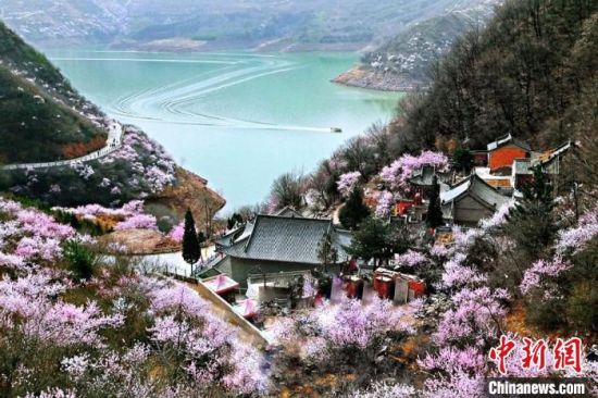 甘肅平?jīng)鍪惺侵袊鴥?yōu)秀旅游城市。圖為平?jīng)鲠轻忌较率锾一ㄊ㈤_。(資料圖) 平?jīng)鍪形麄鞑抗﹫D