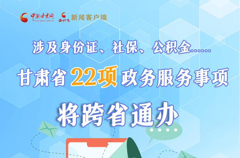 圖解丨明確了！甘肅省新增22項政務(wù)服務(wù)“跨省通辦”事項
