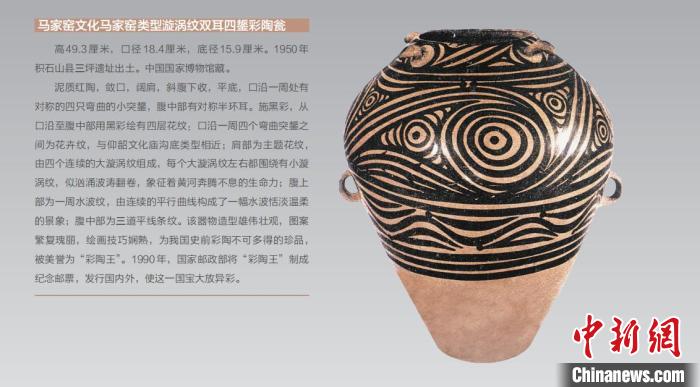 圖為“彩陶王”展板?！∨R夏州融媒體供圖