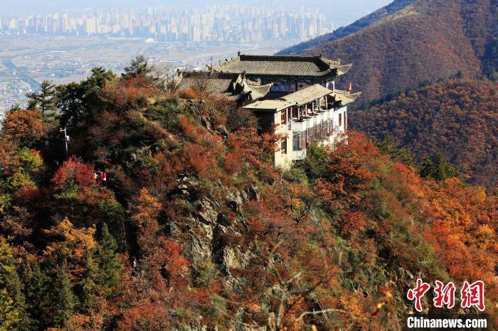 深秋，位于蘭州市榆中縣的興隆山，漫山遍野成五彩顏色。張?zhí)鞂?攝